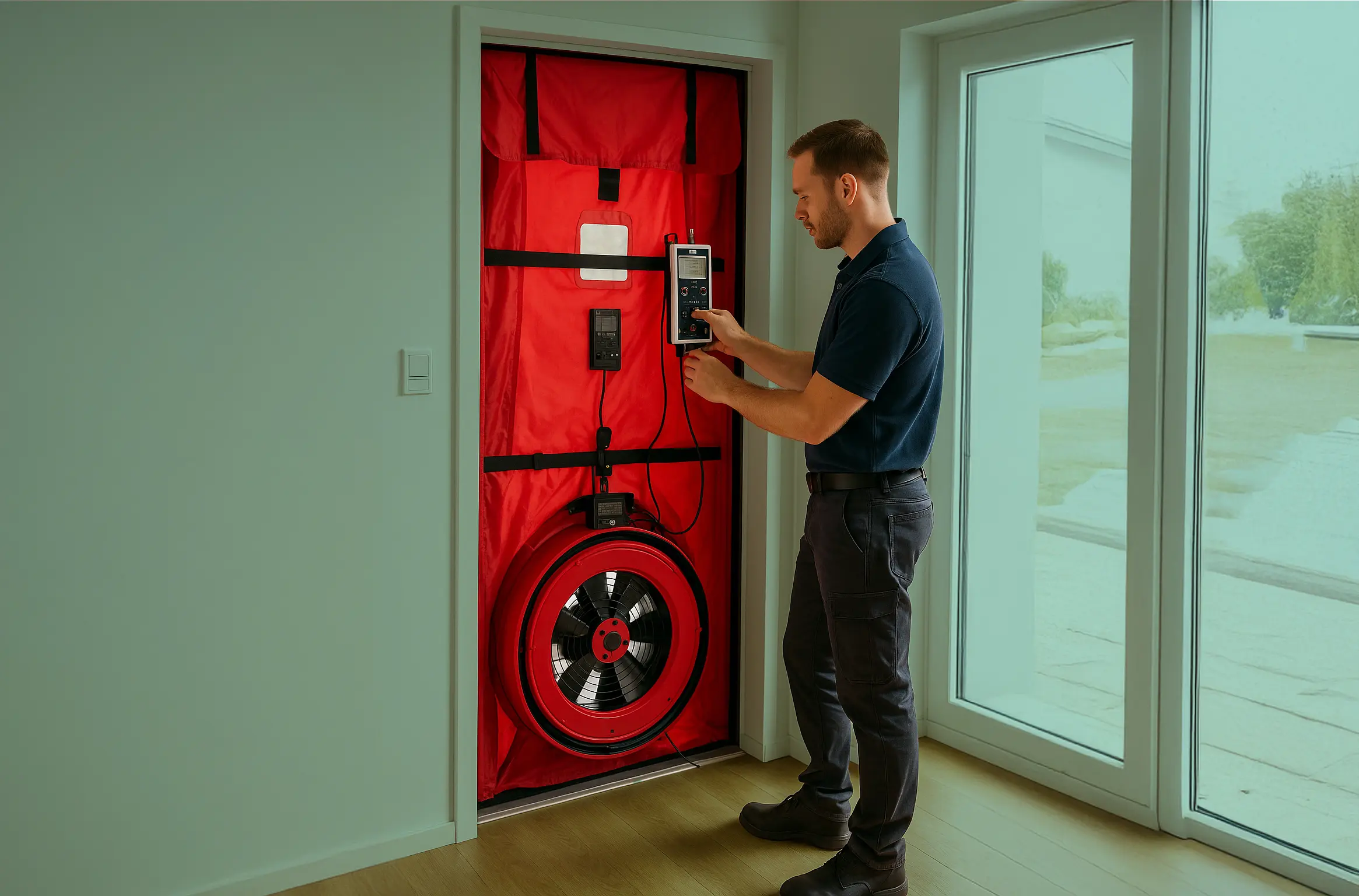 fischer Energieberatung Neubau Sanierung Foerderung Blower Door Test 1