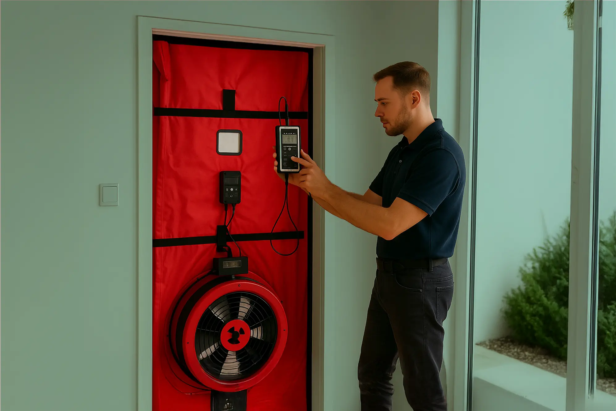 fischer Energieberatung Neubau Sanierung Foerderung Blower Door Test 3