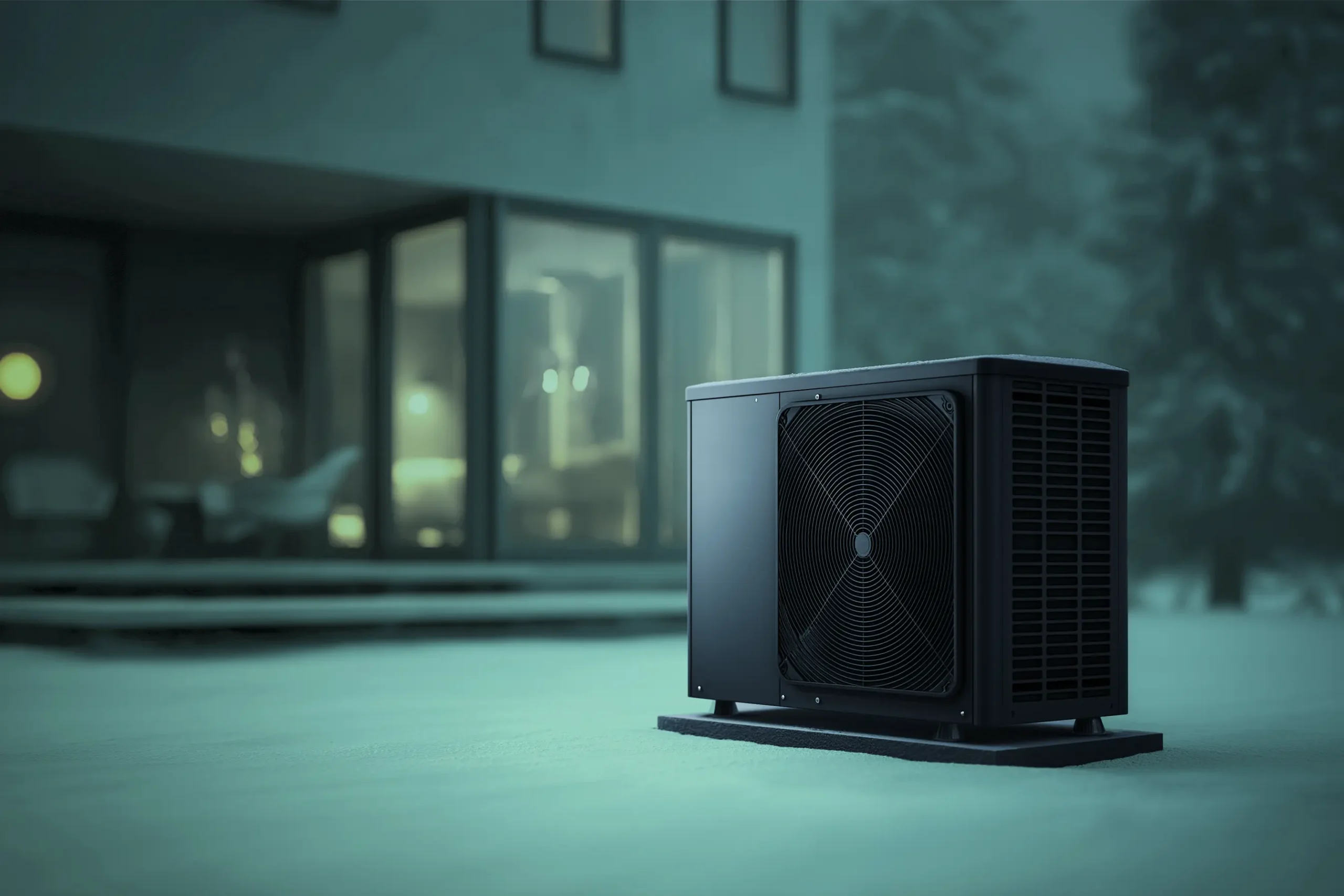 fischer Energieberatung Neubau Sanierung Foerderung Luft Waermepumpe im Winter 1